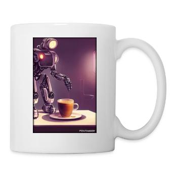 Robot Coffee Future Science Machine - Mug - white - Right