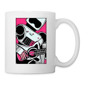 Robot Guitar Guitarist Future Music Musician - Mug - white - Right