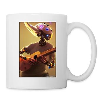 Robot Guitar Guitarist Future Music Musician - Mug - white - Right