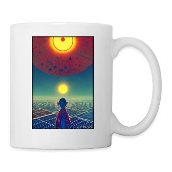 Galaxy Cosmos Universe Solar System Astronaute - Mug blanc - blanc - Droite