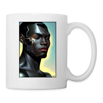 Cyborg Man Future Sci-Fi Machine Technology - Mug blanc - blanc - Droite