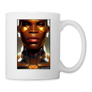 Cyborg Man Future Sci-Fi Machine Technology - Mug blanc - blanc - Droite