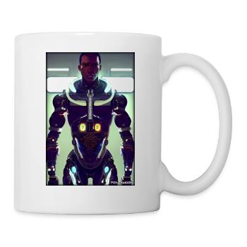 Cyborg Man Future Sci-Fi Machine Technology - Mug blanc - blanc - Droite