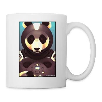 Pandabär Panda Astronaut Zukunft Sci-Fi Technik - Tasse - Weiß - Rechts