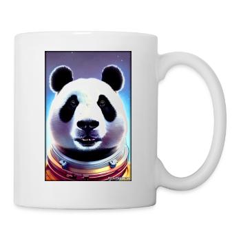 Pandabär Panda Astronaut Zukunft Sci-Fi Technik - Tasse - Weiß - Rechts