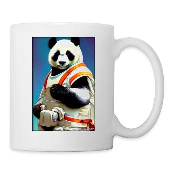 Pandabär Panda Astronaut Zukunft Sci-Fi Technik - Tasse - Weiß - Rechts