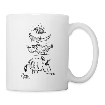 Lustige Hunde - Tasse - Weiß - Rechts