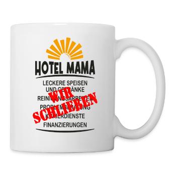 Hotel Mama - Wir Schließen! Auszug Kind Lustig - Tasse - Weiß - Rechts