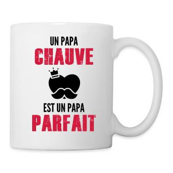 papa chauve - papa parfait - Mug blanc - blanc - Droite