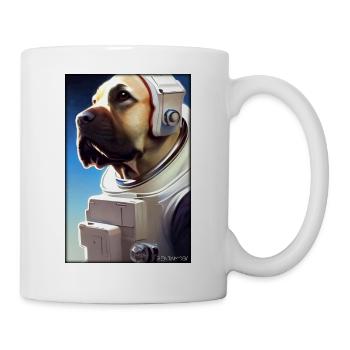 Dog Pet Astronaut Future Sci-Fi Technology - Mug - white - Right