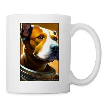 Dog Pet Astronaut Future Sci-Fi Technology - Mug - white - Right