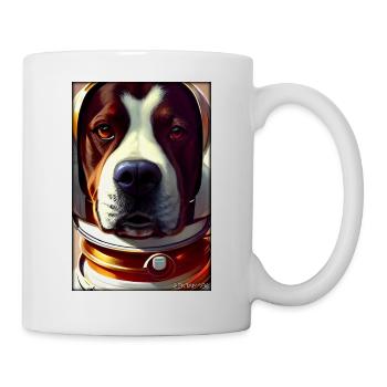 Dog Pet Astronaut Future Sci-Fi Technology - Mug - white - Right