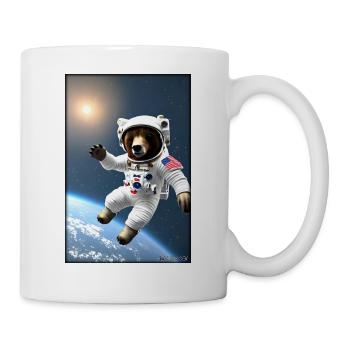 Bear Wildlife Astronaut Future Sci-Fi Technology - Mug blanc - blanc - Droite