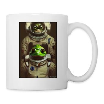 Frog Amphibian Astronaut Future Sci-Fi Technology - Mug - white - Right