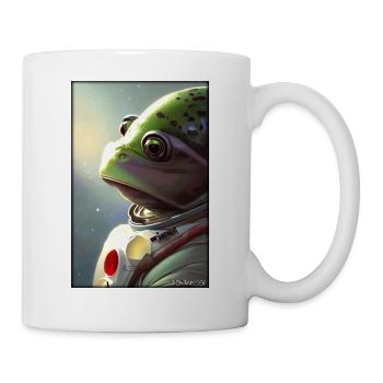 Frog Amphibian Astronaut Future Sci-Fi Technology - Mug - white - Right