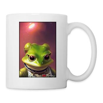 Frog Amphibian Astronaut Future Sci-Fi Technology - Mug - white - Right