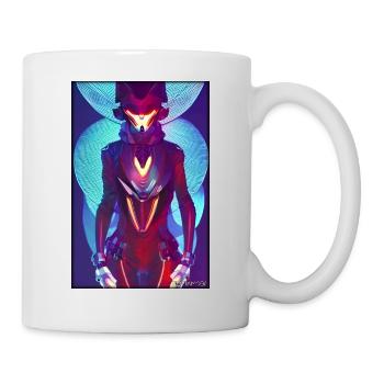 Fox Wildlife Cyber Neon Punk Future Sci-Fi - Mug - white - Right