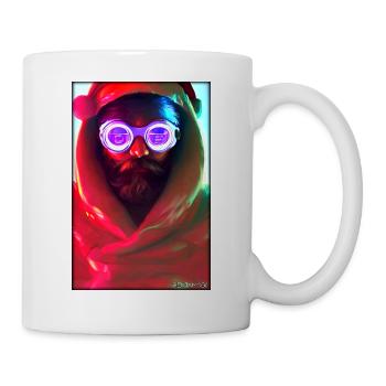 Santa Claus Christmas Future Cyber Neon Punk - Mug - white - Right