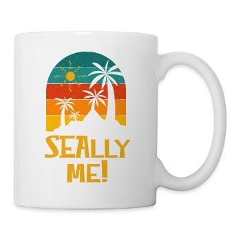 Seally me Beach Funny Ocean Humor Sarcastic - Mug - white - Right