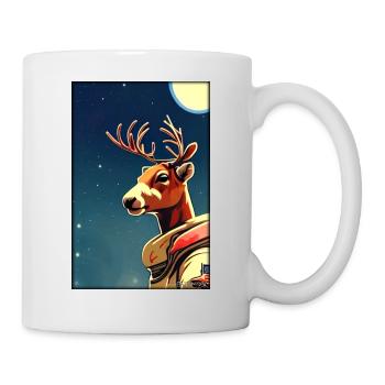 Rentier Astronaut Zukunft Sci-Fi Technik - Tasse - Weiß - Rechts
