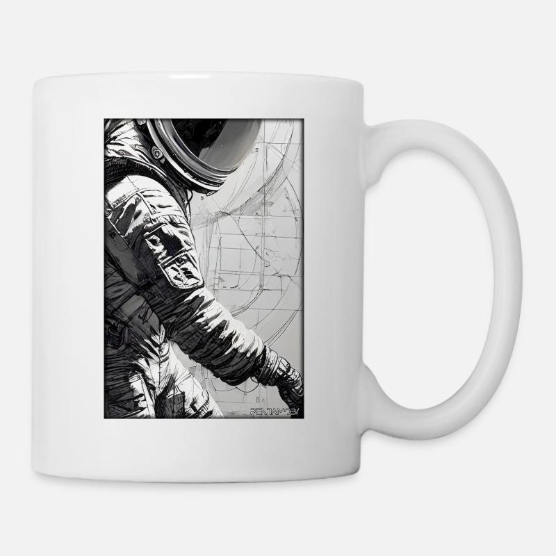 Astronaut Zukunft Sci-Fi Technik - Tasse - Weiß