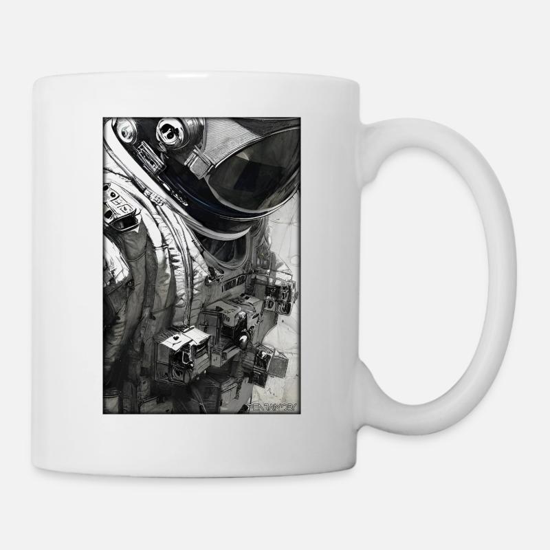 Technologie de science-fiction Astronaut Future - Mug blanc - blanc