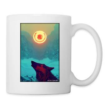Wolf Tiermotiv Natur Wild Mystisch Wildtier - Tasse - Weiß - Rechts