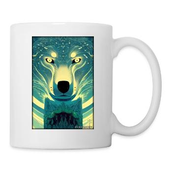 Wolf Tiermotiv Natur Wild Mystisch Wildtier - Tasse - Weiß - Rechts