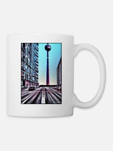Berlin Berliner Fernsehturm Stadt Wahrzeichen - Tasse - Weiß