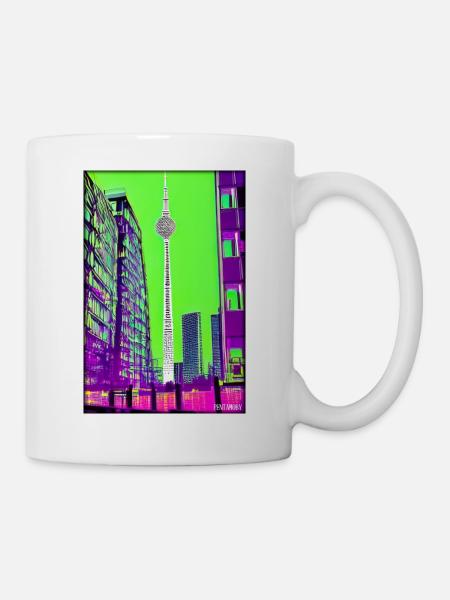 Berlin Berliner Fernsehturm Stadt Wahrzeichen - Tasse - Weiß