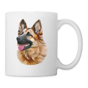 Deutscher Schäferhund - Berger allemand - Mug blanc - blanc - Droite