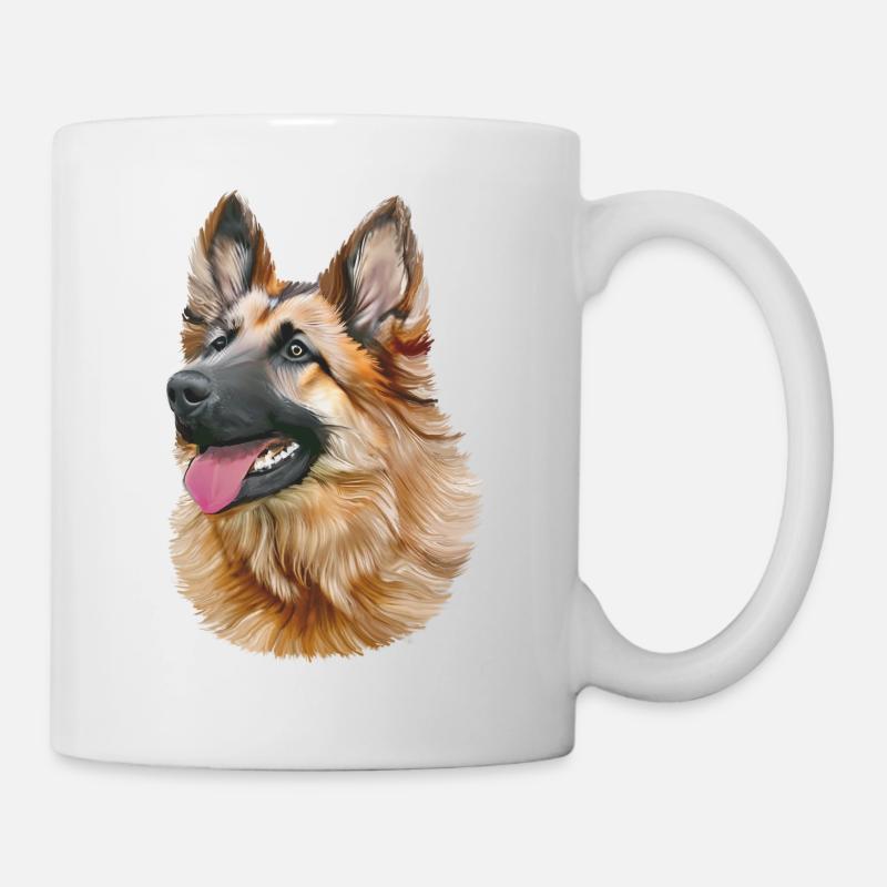 Deutscher Schäferhund - German Shepherd - Tasse - Weiß