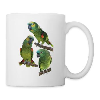 Die Blaustirnamazone - Tasse - Weiß - Rechts