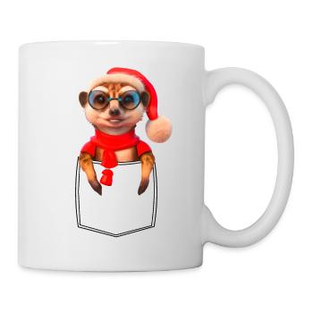 Meerkat X-Mas Meerkat Breast Pocket Pocket - Mug - white - Right