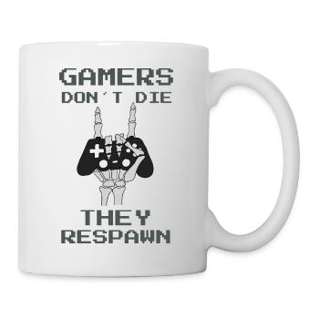 Games don´t die they respawn - Cooles Gamer Design - Tasse - Weiß - Rechts