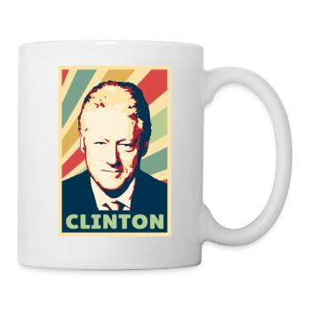 Bill Clinton Vintage Farben - Tasse - Weiß - Rechts