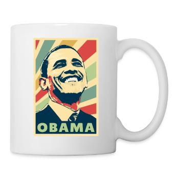 Barack Obama Vintage Farben - Tasse - Weiß - Rechts