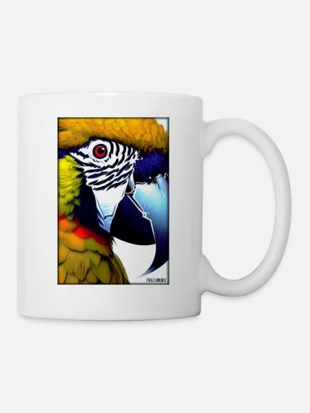 Papagei Papageien Vogel Vögel Ara Tier Wildtier - Tasse - Weiß