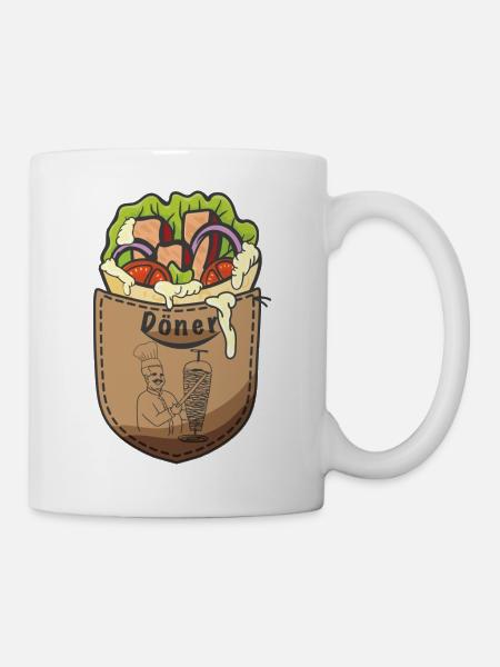 Doner kebab rôtissoire crache dans votre poche - Mug blanc - blanc