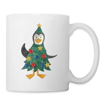 Pingouin de Noël Arbre de Noël Pôle Sud - Mug blanc - blanc - Droite