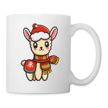 Baby Alpaca Santa Claus Christmas Gift - Mug - white - Right