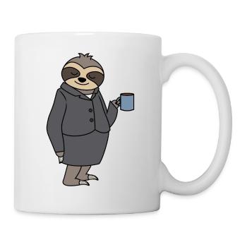 Femme paresseuse Collègue de bureau Collègue de travail Patron - Mug blanc - blanc - Droite