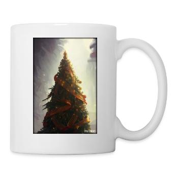Weinachten Weihnachtsbaum weihnachtlich Winter - Tasse - Weiß - Rechts