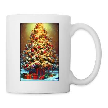 Weinachten Weihnachtsbaum weihnachtlich Winter - Tasse - Weiß - Rechts
