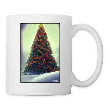 Weinachten Weihnachtsbaum weihnachtlich Winter - Tasse - Weiß - Rechts