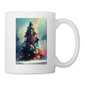 Arbre de Noël vibrant - Mug blanc - blanc - Droite