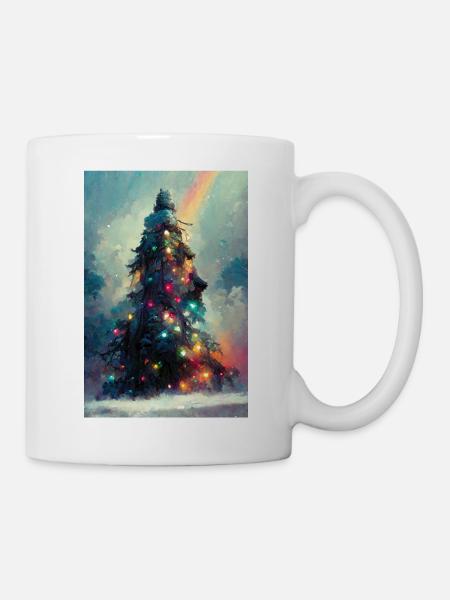 Arbre de Noël vibrant - Mug blanc - blanc