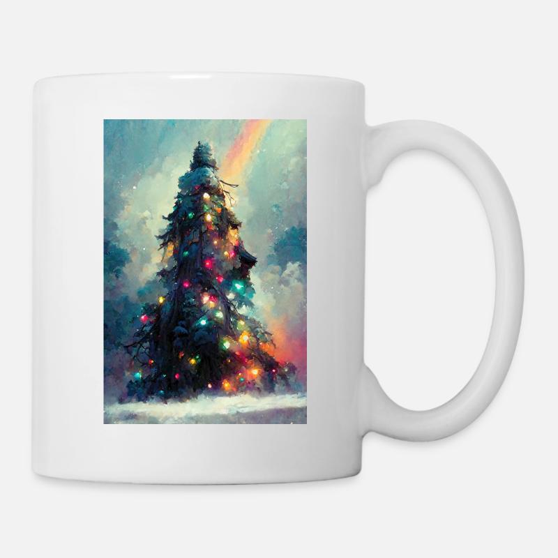 Lebendiger Weihnachtsbaum - Tasse - Weiß