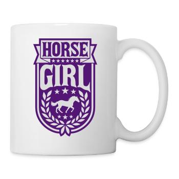 Citation de fille de cheval disant - Mug blanc - blanc - Droite