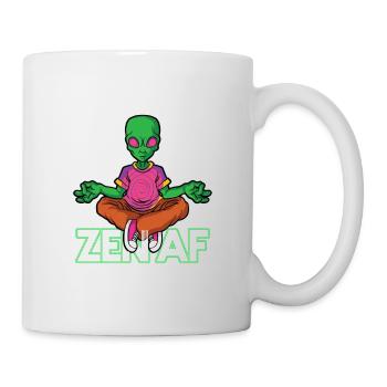 Tripping Zen AF Yoga Alien Hypnotizing Art - Tasse - Weiß - Rechts